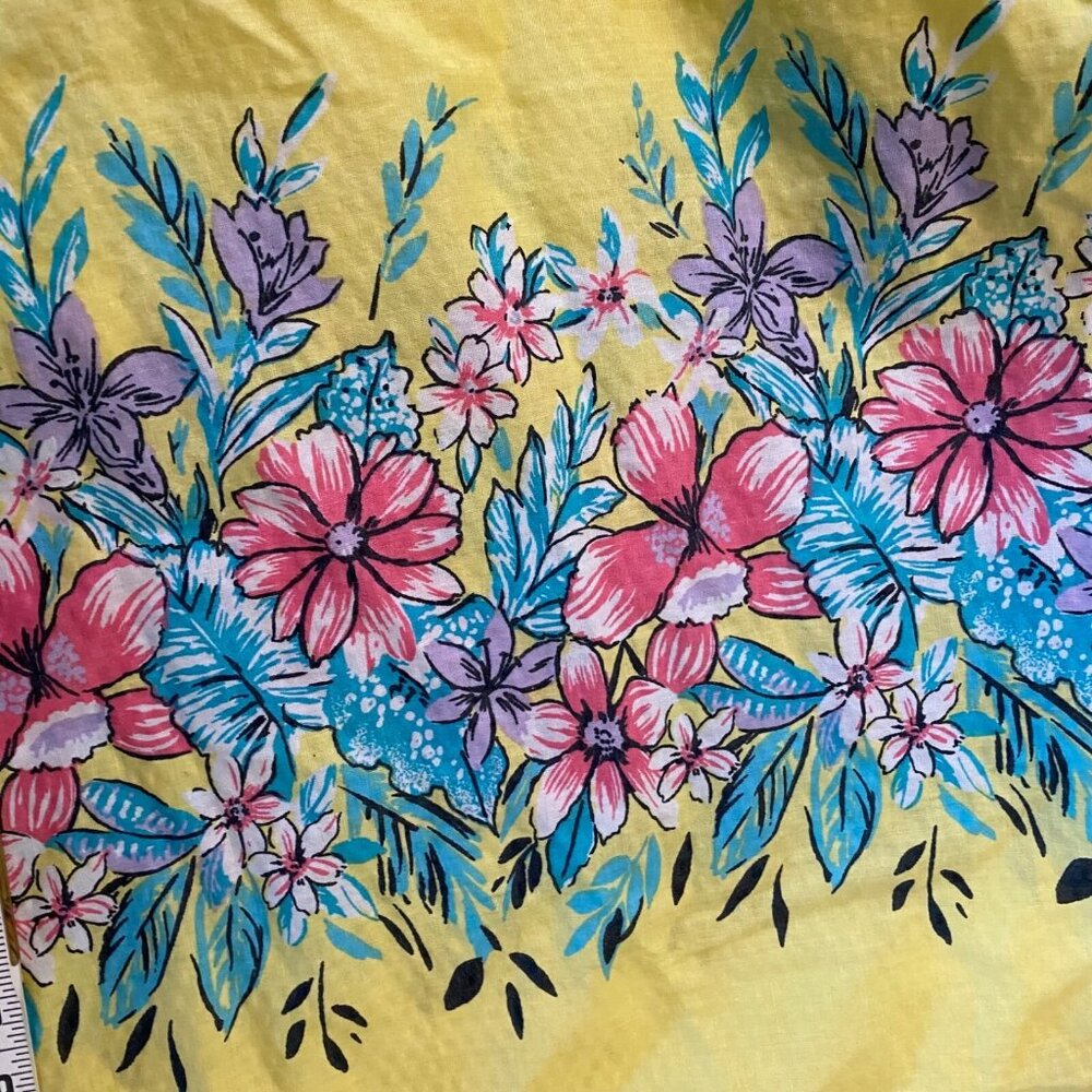 Anthony Richards House Dress Women's Yellow Sz 3X  Snap Closure Floral Patio - Picture 7 of 9